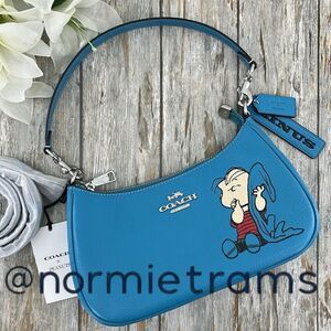 Coach X Peanuts Leather Teri Shoulder Bag With Linus Crossbody Purse